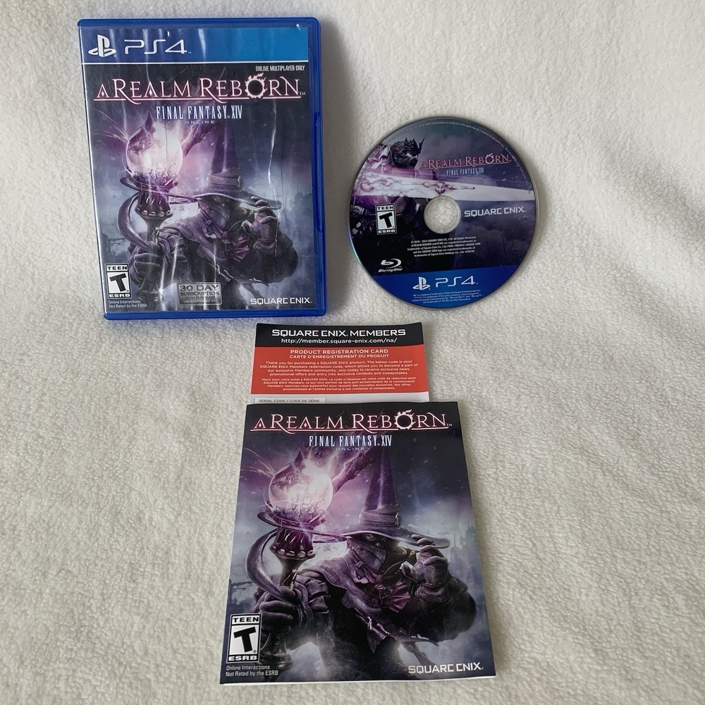 Final Fantasy XIV Online: A Realm Reborn (Sony PlayStation 4, 2014) CIB Complete